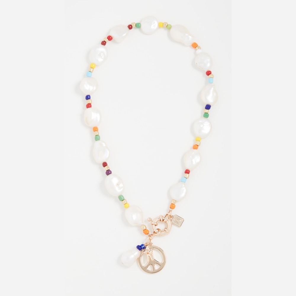 DANNIJO Garcia Peace Goldplated Pearl Beaded Bracelet NWT - Picture 11 of 12